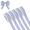 thumbnail image 1 of 5 Rolls Christmas Ribbon 1.5 inch Wide Decorative Ribbon for Gift Wrapping and Holiday Decorations Lavender Zebra Print, 1 of 7