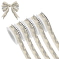 thumbnail image 1 of 5 Rolls Christmas Ribbon 1.5 inch Wide Decorative Ribbon for Gift Wrapping and Holiday Decorations Light Gray Mountains, 1 of 7