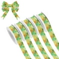 thumbnail image 1 of 5 Rolls Christmas Ribbon 1.5 inch Wide Decorative Ribbon for Gift Wrapping and Holiday Decorations Light Yellow Round, 1 of 7