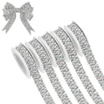 thumbnail image 1 of 5 Rolls Christmas Ribbon 1.5 inch Wide Decorative Ribbon for Gift Wrapping and Holiday Decorations Mint Green Vines, 1 of 7