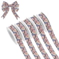 thumbnail image 1 of 5 Rolls Christmas Ribbon 1.5 inch Wide Decorative Ribbon for Gift Wrapping and Holiday Decorations Modern Art Roses, 1 of 7