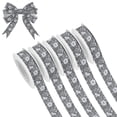 thumbnail image 1 of 5 Rolls Christmas Ribbon 1.5 inch Wide Decorative Ribbon for Gift Wrapping and Holiday Decorations Old-fashioned Floral Pattern, 1 of 7