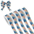 thumbnail image 1 of 5 Rolls Christmas Ribbon 1.5 inch Wide Decorative Ribbon for Gift Wrapping and Holiday Decorations Orange and Blue Sky, 1 of 7
