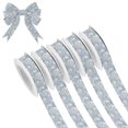 thumbnail image 1 of 5 Rolls Christmas Ribbon 1.5 inch Wide Decorative Ribbon for Gift Wrapping and Holiday Decorations Pale Gray Bunny, 1 of 7