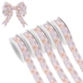 thumbnail image 1 of 5 Rolls Christmas Ribbon 1.5 inch Wide Decorative Ribbon for Gift Wrapping and Holiday Decorations Pastel Colors Happy Pumpkin, 1 of 7