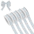 thumbnail image 1 of 5 Rolls Christmas Ribbon 1.5 inch Wide Decorative Ribbon for Gift Wrapping and Holiday Decorations Pastel Doodle Airplanes, 1 of 7