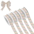thumbnail image 1 of 5 Rolls Christmas Ribbon 1.5 inch Wide Decorative Ribbon for Gift Wrapping and Holiday Decorations Pastel Rainbow Colors Pattern, 1 of 7
