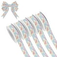 thumbnail image 1 of 5 Rolls Christmas Ribbon 1.5 inch Wide Decorative Ribbon for Gift Wrapping and Holiday Decorations Pastel Unicorns and Bows, 1 of 7