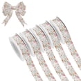 thumbnail image 1 of 5 Rolls Christmas Ribbon 1.5 inch Wide Decorative Ribbon for Gift Wrapping and Holiday Decorations Peonies and Wildflowers, 1 of 7