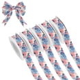 thumbnail image 1 of 5 Rolls Christmas Ribbon 1.5 inch Wide Decorative Ribbon for Gift Wrapping and Holiday Decorations Pink and Blue Large Flowers, 1 of 7