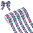 thumbnail image 1 of 5 Rolls Christmas Ribbon 1.5 inch Wide Decorative Ribbon for Gift Wrapping and Holiday Decorations Pink and Teal Tie-dye, 1 of 7