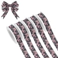 thumbnail image 1 of 5 Rolls Christmas Ribbon 1.5 inch Wide Decorative Ribbon for Gift Wrapping and Holiday Decorations Pink with Gold Butterfly, 1 of 7