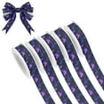 thumbnail image 1 of 5 Rolls Christmas Ribbon 1.5 inch Wide Decorative Ribbon for Gift Wrapping and Holiday Decorations Purple Glowing Butterflies, 1 of 7