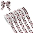 thumbnail image 1 of 5 Rolls Christmas Ribbon 1.5 inch Wide Decorative Ribbon for Gift Wrapping and Holiday Decorations Red Roses and Cherries, 1 of 7