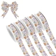 thumbnail image 1 of 5 Rolls Christmas Ribbon 1.5 inch Wide Decorative Ribbon for Gift Wrapping and Holiday Decorations Roller Skates and Flowers, 1 of 7