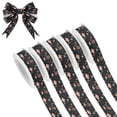 thumbnail image 1 of 5 Rolls Christmas Ribbon 1.5 inch Wide Decorative Ribbon for Gift Wrapping and Holiday Decorations Sharks and Seagrass Pattern, 1 of 7