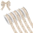 thumbnail image 1 of 5 Rolls Christmas Ribbon 1.5 inch Wide Decorative Ribbon for Gift Wrapping and Holiday Decorations Small Rabbits and Carrots, 1 of 7