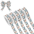 thumbnail image 1 of 5 Rolls Christmas Ribbon 1.5 inch Wide Decorative Ribbon for Gift Wrapping and Holiday Decorations Soft Blue Watercolor Leaves, 1 of 7