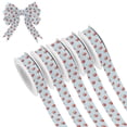 thumbnail image 1 of 5 Rolls Christmas Ribbon 1.5 inch Wide Decorative Ribbon for Gift Wrapping and Holiday Decorations Strawberry, 1 of 7