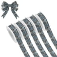 thumbnail image 1 of 5 Rolls Christmas Ribbon 1.5 inch Wide Decorative Ribbon for Gift Wrapping and Holiday Decorations Swirling Metal and Marble Pattern, 1 of 7