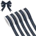 thumbnail image 1 of 5 Rolls Christmas Ribbon 1.5 inch Wide Decorative Ribbon for Gift Wrapping and Holiday Decorations Twinkling Stars and Constellations, 1 of 7