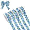 thumbnail image 1 of 5 Rolls Christmas Ribbon 1.5 inch Wide Decorative Ribbon for Gift Wrapping and Holiday Decorations Watercolor Blue Cornflowers, 1 of 7