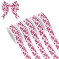 thumbnail image 1 of 5 Rolls Christmas Ribbon 1.5 inch Wide Decorative Ribbon for Gift Wrapping and Holiday Decorations Watercolor Cherry Blossom, 1 of 7