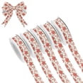 thumbnail image 1 of 5 Rolls Christmas Ribbon 1.5 inch Wide Decorative Ribbon for Gift Wrapping and Holiday Decorations Watercolor Red Roses, 1 of 7