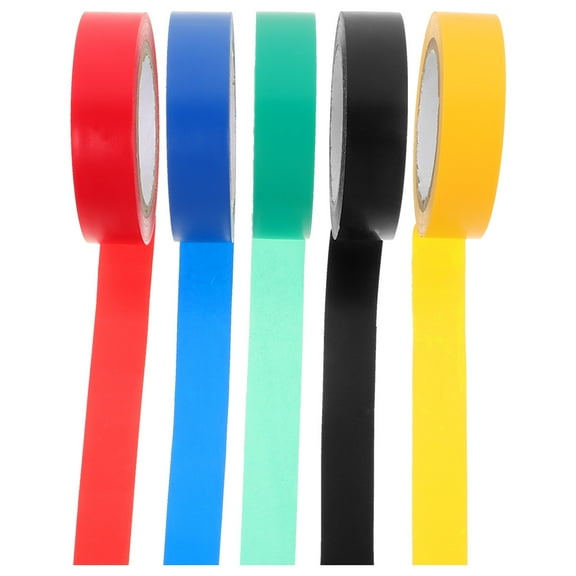 5 Rolls Multi functional Indoor Electrician Tape Colored Electrical Tape