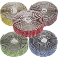 thumbnail image 1 of 5 Rolls Decorative Rhinestone Straps Adhesive Rhinestones Ribbons for DIY Crafts, 1 of 6