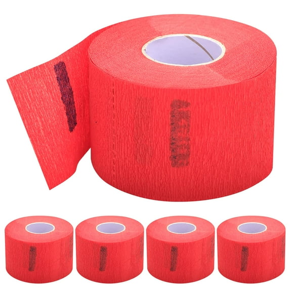 5 Rolls Disposable Barber Neck Paper - 500 Strips Disposable & Flexible Paper Neck Strips Barber Supplies for Salon Hair Cutting & Stylist, Water Resistance and Self-Adheres to Neck