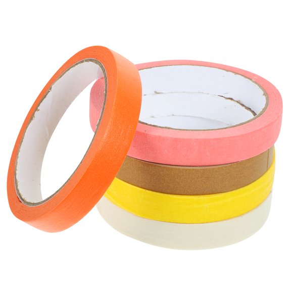 5 Rolls Fun DIY Art Supplies 5pcs Packaging Washi Tape Color Duct Car Stickers Decor Decals Decorative Tapes
