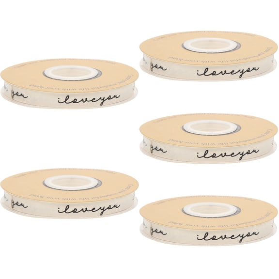 5 Rolls Gift Box Ribbon Ruler Burlap Wired Wrap Christmas Gifts