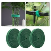 5 Rolls Green Hook and Loop Tape Reusable Fastening Tape,Double-Sided Strips, Cut-to-Length Cinch Strap for Home, Office, Garage, Yard, etc