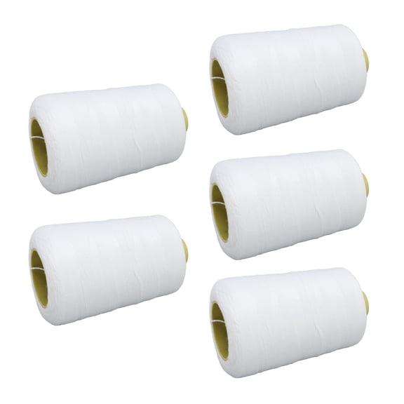 5 Rolls Heavy Duty Polyester Sewing Thread for Industrial Bag Stitching and Industrial Applications
