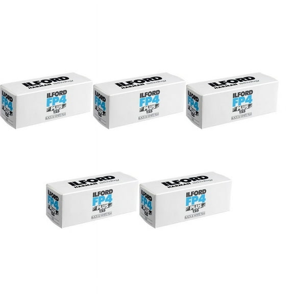 5 Rolls Ilford FP4 Plus Black and White Film, 120 Size ISO 125 1678169