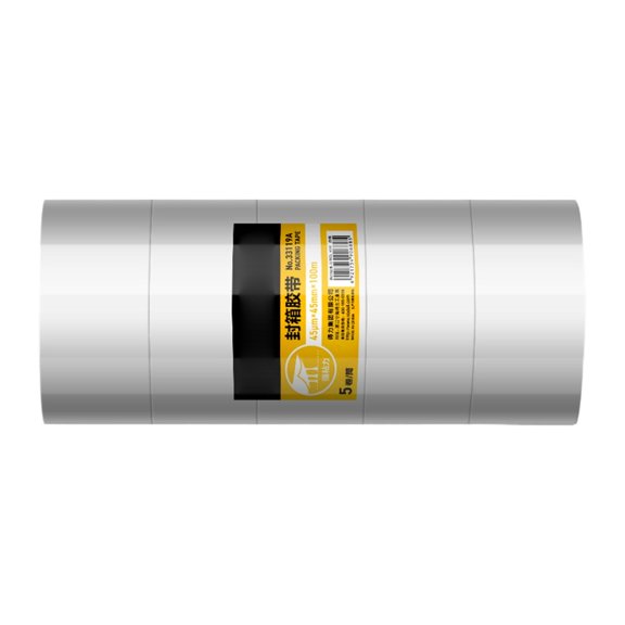 5 Rolls Industrial Grades Clear Packing Tape Strong Adhesion Wide Size For Packaging Secure Sealing And Logistics Use
