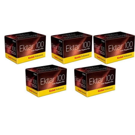 5 Rolls Kodak Ektar 100 135-36 ISO 100 35mm Color Negative Film