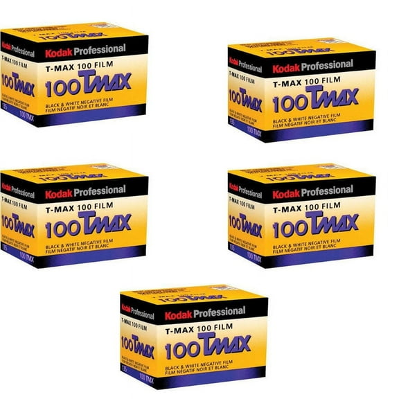 5 Rolls Kodak TMX tmax 135-36 T-Max 100 Pro Black & White 35mm Film