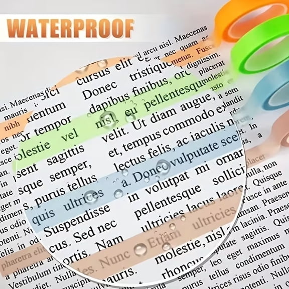 5 Rolls Removable Fluorescent Index Tab Stickers, Semi-Transparent Color Coded Labels for Home Office School Organization, Bright Colorful Tabs for Binders, Documents, Planners, and Study Materials
