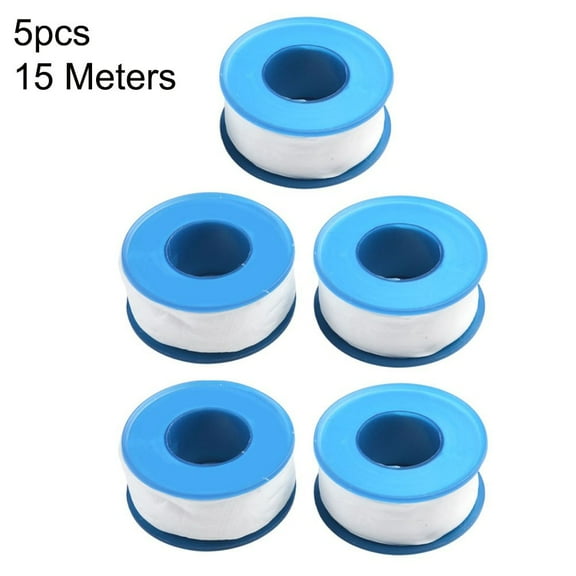 5 Rolls Sealing Tape Seam Tape for Plumbers Tape for Leaky Plumbing Tape Blue 15 Meters