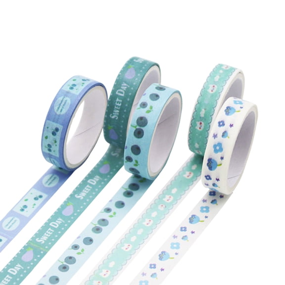 5 Rolls Washi Masking Tape Decorative Tape Decorative Colored Tape Crafts Tape for Scrapbook Supplies Journal DIY Planner Crafts Designs