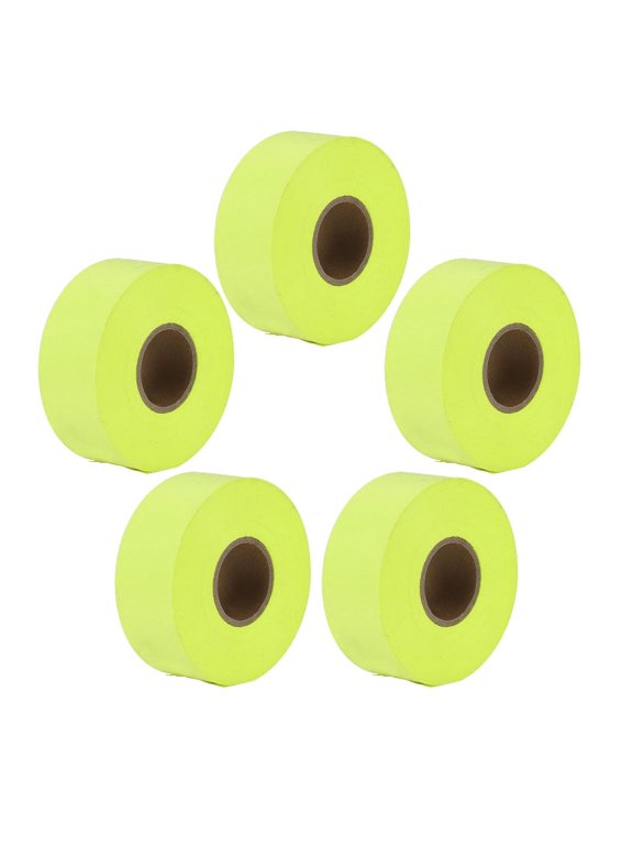 5 Rolls Yellow Gray Reflective Fabric Safty Strip Safety Sew On Reflective Fabric Tape DIY for Clothing 50mmx3m (2" x 10')