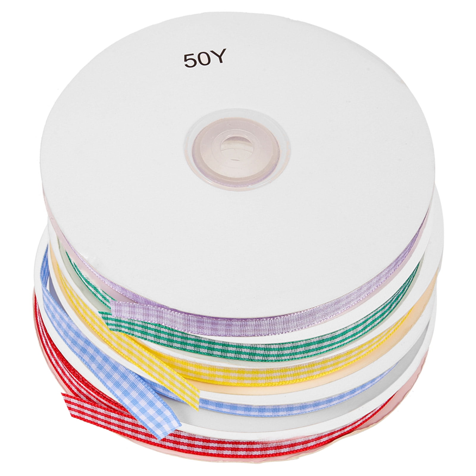 5 Rolls of Gift Packing Ribbons Plaid Ribbons Gift Wrapping Ribbons DIY