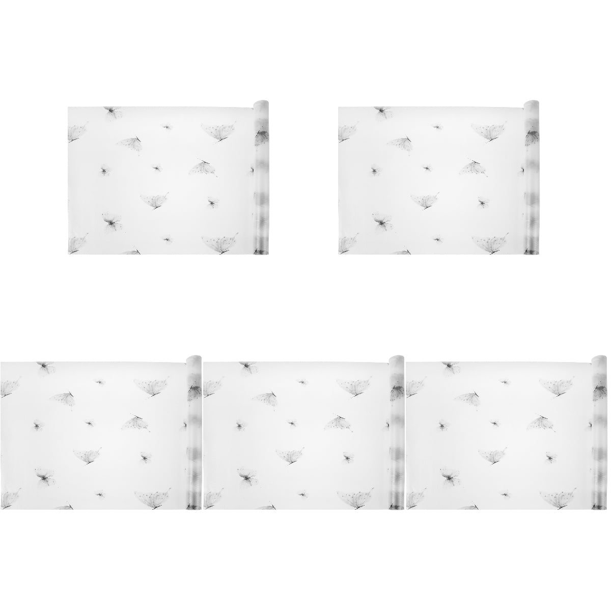 5 Rolls of Refrigerator Mats Liners Glass Shelves Liner Butterfly