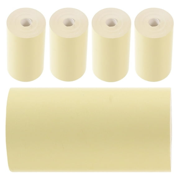 Raindrops Thermal Printing Paper Rolls Yellow 5 Rolls 2.16X1.18X0.04in