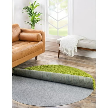 - 5' Round Everyday Performance Rug Pad 1/4" Thick Felt & Non-Slip Backing Perfect for Any Flooring Surface