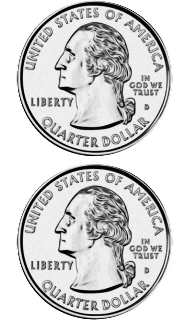 5" Round Pre-Cut Quarter Design Edible Image Cake Topper - (2 On One ...