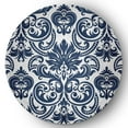 thumbnail image 1 of 5' Round Simply Daisy Alexys French Country Chenille Area Rug, Blue, 1 of 4