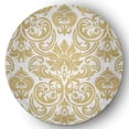 thumbnail image 1 of 5' Round Simply Daisy Alexys French Country Chenille Area Rug, Gold, 1 of 4